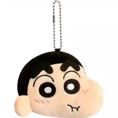 歪瓜出品 蜡笔小新角色 随身镜 可爱搞怪钥匙扣 谷圈挂件