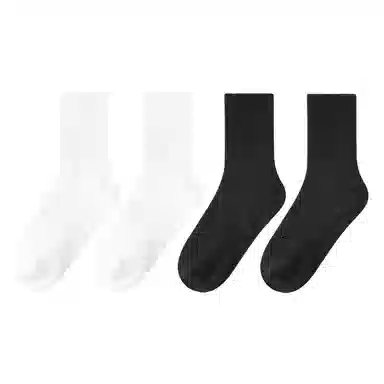 金莱克 运动纯色棉袜吸汗透气休闲中筒袜 男女同款 组合装