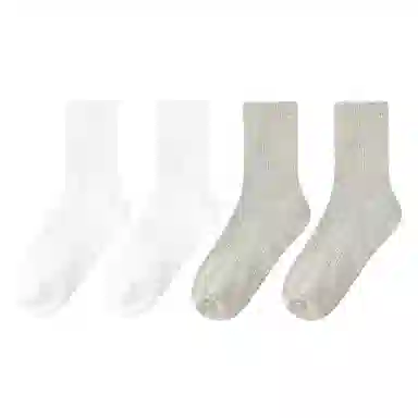 金莱克 运动纯色棉袜吸汗透气休闲中筒袜 男女同款 组合装