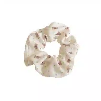 水中玉 可爱白色大肠发圈高弹力扎头皮筋甜美少女不勒头发绳头饰 布艺 头绳 女款