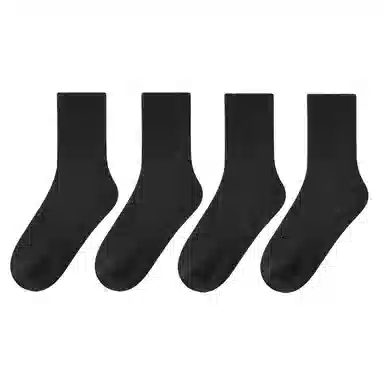 金莱克 运动纯色棉袜吸汗透气休闲中筒袜 男女同款 组合装