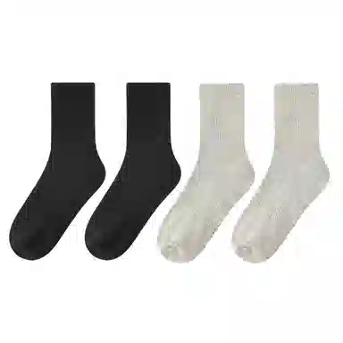 金莱克 运动纯色棉袜吸汗透气休闲中筒袜 男女同款 组合装