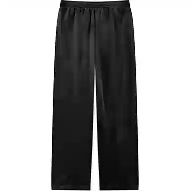 乔丹 质燥运动生活系列 纯色中腰舒适透气百搭加绒保暖宽松直筒针织运动裤 女款 黑色