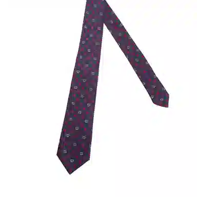 GUCCI Silk Tie Deep Blue/Red
