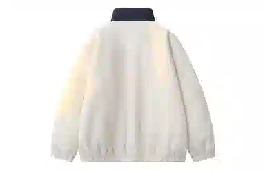 功夫熊猫 美式复古嘻哈街头字母动漫胶标基础款纯色拼接加厚保暖御寒宽松休闲柔软亲肤舒适时尚百搭痞帅拉链翻领绒感外套 男女同款