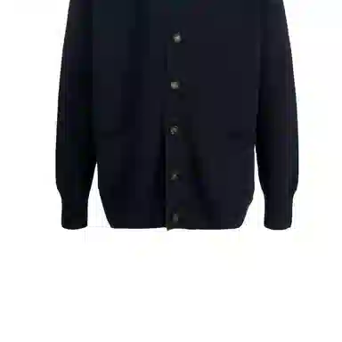 Lanvin SS22 Logo Wool Cardigan Black