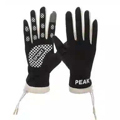 匹克 骑行防风防寒加绒保暖可触屏 聚酯纤维/氨纶 绒线手套 男女同款情侣款