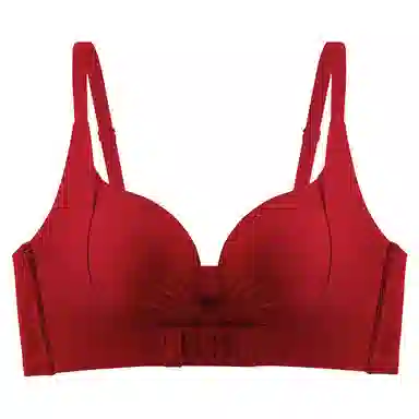 二三二三 聚拢手掌杯收副乳防下垂无痕无钢圈性感文胸 女款 酒红色
