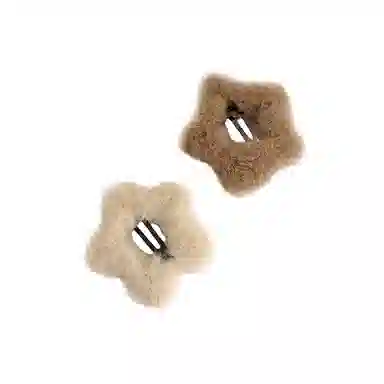 水中玉 五角星毛绒可爱发卡秋冬夹子前额侧边碎发刘海夹头饰 合金 发夹 女款