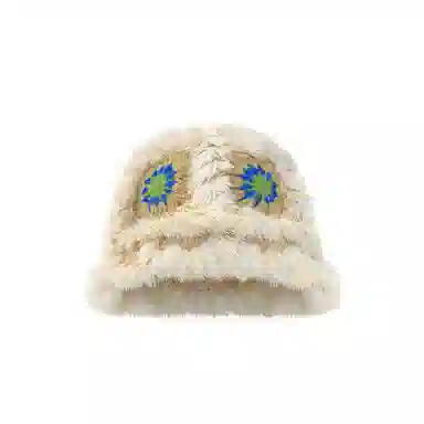 雅鹿优选 兔毛针织渔夫帽女生冬季显脸小秋冬护耳保暖防风毛线帽通勤百搭绒线帽子 兔毛 绒线帽 女款