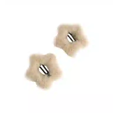 水中玉 五角星毛绒可爱发卡秋冬夹子前额侧边碎发刘海夹头饰 合金 发夹 女款