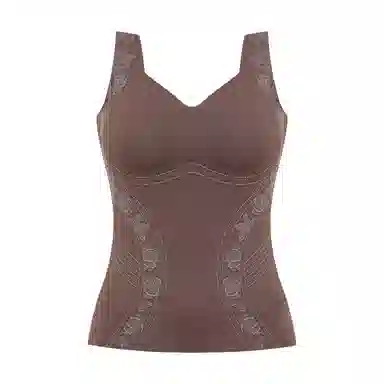 二三二三 保暖带胸垫无痕可外穿防下垂打底背心 女款