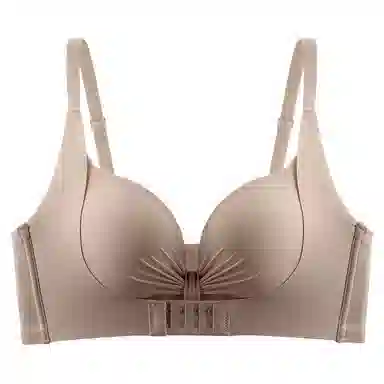 二三二三 聚拢手掌杯收副乳防下垂无痕无钢圈性感文胸 女款 酒红色