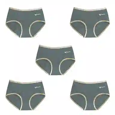 棉基因 舒适简约柔软亲肤透气抑菌裆中腰高弹三角内裤 女款 组合装