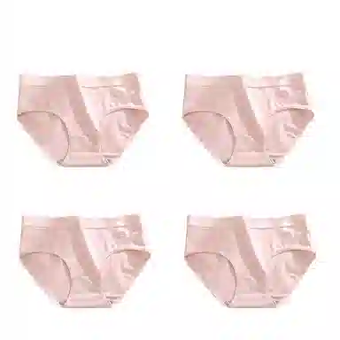 棉基因 舒适柔软亲肤简约透气抑菌裆中腰高弹三角内裤 女款 组合装