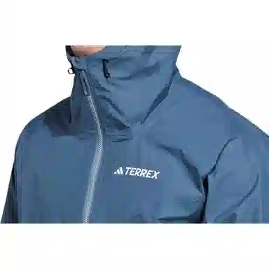 adidas Letter Print Hoodie Jacket Blue