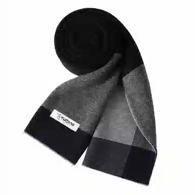 啄木鸟 羊毛柔软冬季百搭生日加厚保暖男友围脖披肩高档礼盒 绒线围巾 男款