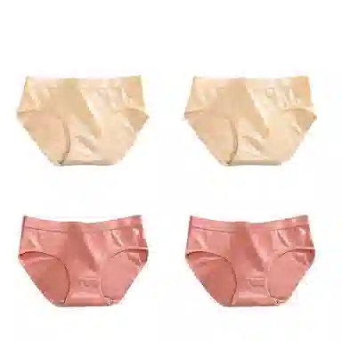 棉基因 舒适柔软亲肤简约透气抑菌裆中腰高弹三角内裤 女款 组合装