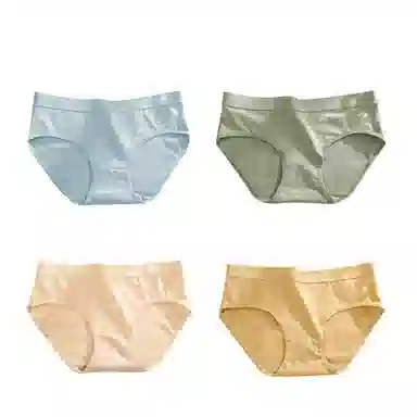棉基因 舒适柔软亲肤简约透气抑菌裆中腰高弹三角内裤 女款 组合装