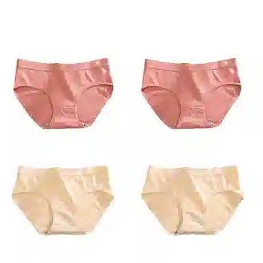 棉基因 舒适柔软亲肤简约透气抑菌裆中腰高弹三角内裤 女款 组合装