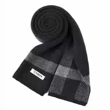 啄木鸟 鸟羊毛秋冬季百搭保暖加厚高档小礼盒 绒线围巾 男款