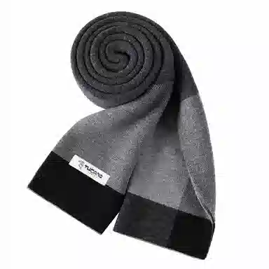 啄木鸟 羊毛柔软冬季百搭生日加厚保暖男友围脖披肩高档礼盒 绒线围巾 男款