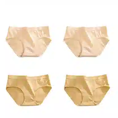 棉基因 舒适柔软亲肤简约透气抑菌裆中腰高弹三角内裤 女款 组合装