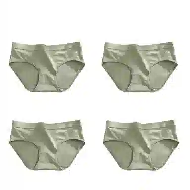 棉基因 舒适柔软亲肤简约透气抑菌裆中腰高弹三角内裤 女款 组合装