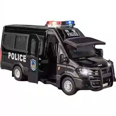 卡威 依维柯特警 合金警车 成品模型