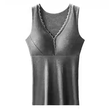 桔内 可外穿打底一体式固定罩杯磨毛保暖上装 女款