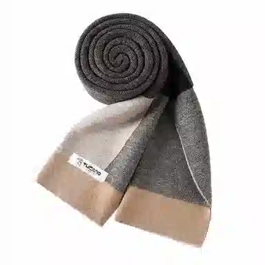 啄木鸟 羊毛柔软冬季百搭生日加厚保暖男友围脖披肩高档礼盒 绒线围巾 男款