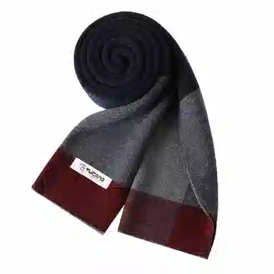 啄木鸟 羊毛柔软冬季百搭生日加厚保暖男友围脖披肩高档礼盒 绒线围巾 男款