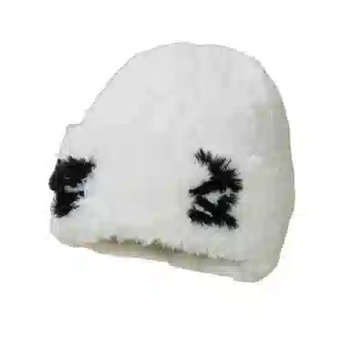 北极绒 韩系爱心大版毛绒冬季休闲百搭加厚保暖包头帽毛茸茸亲肤 聚酯纤维 绒线帽 男女同款情侣款