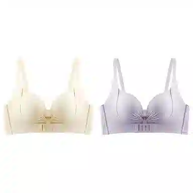 二三二三 聚拢手掌杯收副乳防下垂无痕无钢圈性感文胸 女款 酒红色