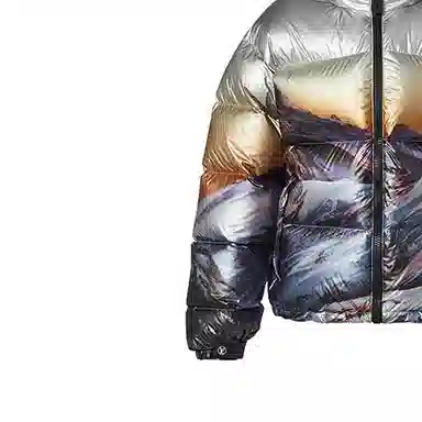 Louis Vuitton SS22 Scenic Print Down Jacket Gray