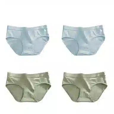 棉基因 舒适柔软亲肤简约透气抑菌裆中腰高弹三角内裤 女款 组合装