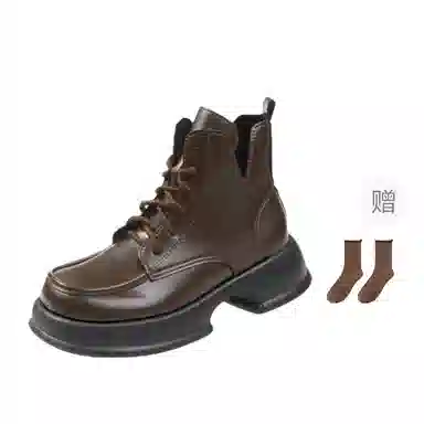 小鹿米利 英伦风 短靴 中跟 女款