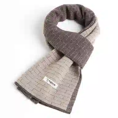 啄木鸟 新款冬季保暖高档 男友爸爸   礼盒装 羊绒  羊毛 绒线围巾 男款