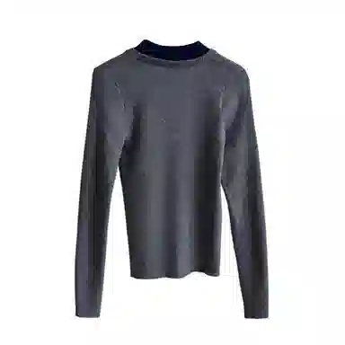 水中花 修身撞色假两件打底针织衫 女款