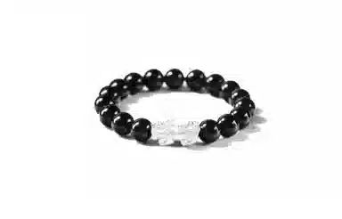 嘉福莱 招财吞金兽 好运 八方来财财源滚滚 轻奢百搭精致简约 国潮流行时尚高级感 黑檀 手串 男女同款情侣款