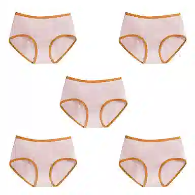 棉基因 亲肤透气简约舒适柔软抑菌裆中腰高弹贴身三角内裤 女款 组合装