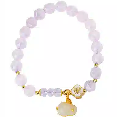 布达拉宫 甜美可爱时来好运旺桃花四季发财 水晶 手串 男女同款情侣款