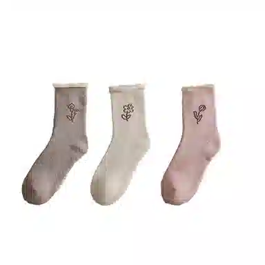 棉基因 加绒加厚抑菌吸汗中筒袜 女款 组合装