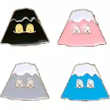 KAWS Holiday Japan Mount Fuji Badge Set