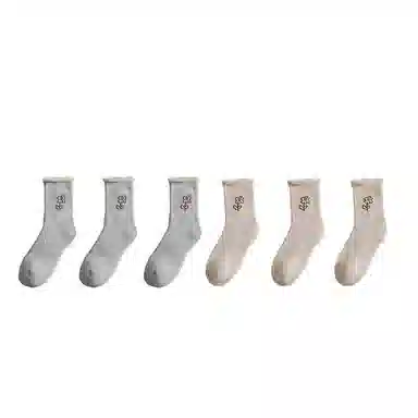 棉基因 加厚运动透气防臭中筒袜 女款 组合装