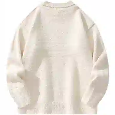 帕丁顿熊 基础款休闲慵懒风小熊胸针纯色宽松保暖加厚针织衫 男女同款