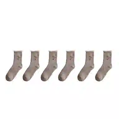 棉基因 加厚运动透气防臭中筒袜 女款 组合装