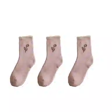 棉基因 加绒加厚抑菌吸汗中筒袜 女款 组合装