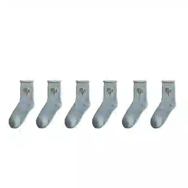 棉基因 加绒加厚抑菌吸汗中筒袜 女款 组合装