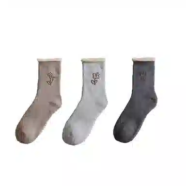 棉基因 加绒加厚抑菌吸汗中筒袜 女款 组合装